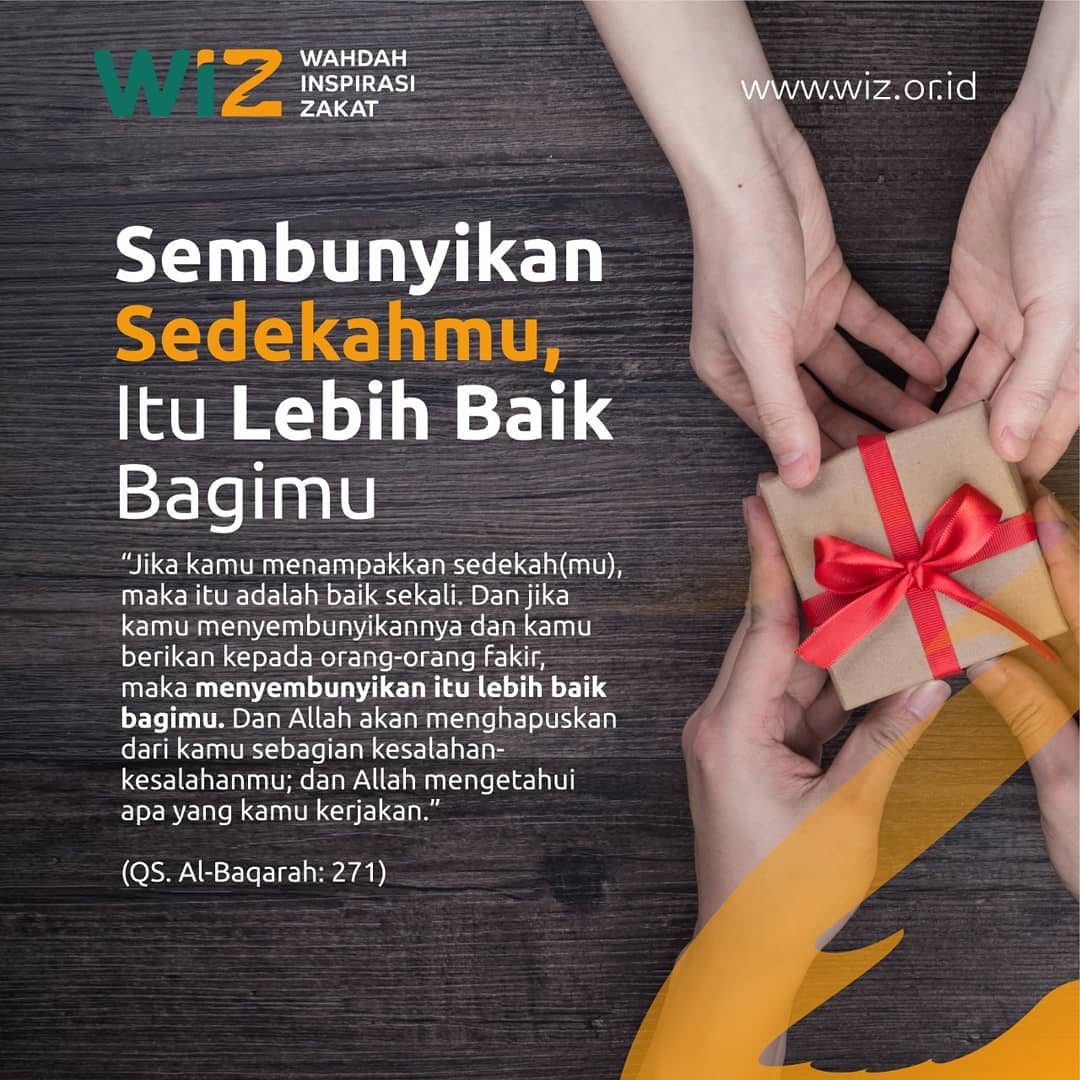 Sembunyikan Sedekah Wahdah Inspirasi Zakat