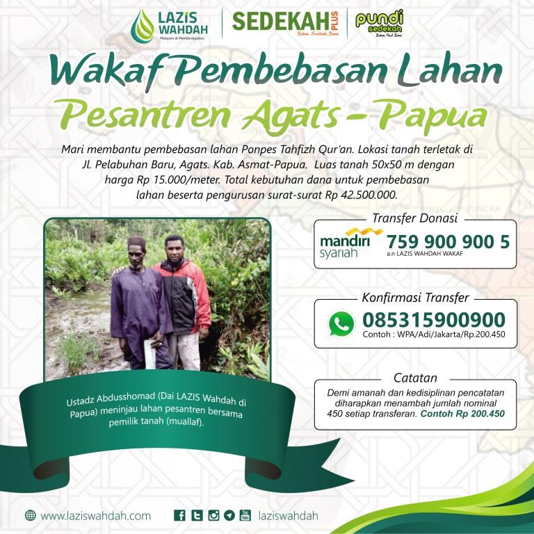 Wakaf Pembebasan Lahan Pesantren Agats Papua Wahdah Inspirasi Zakat 3472