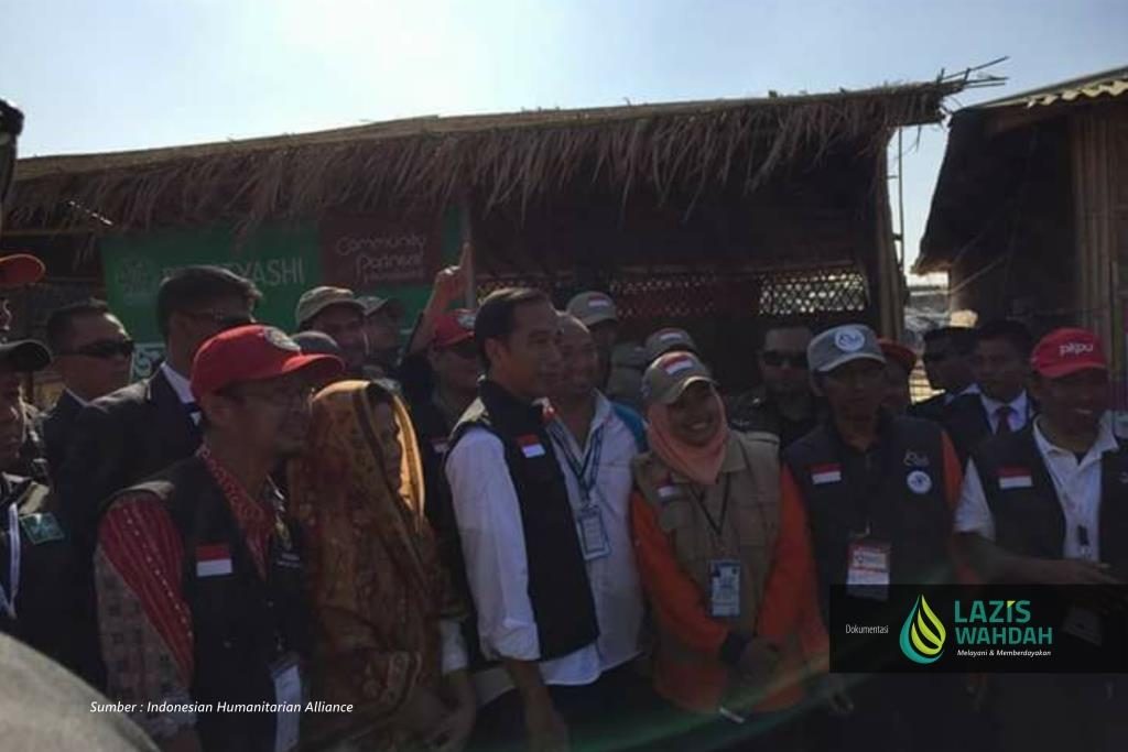 LAZIS Wahdah - Presiden Joko Widodo Kunjungi Posko Medis Indonesia di Kamp Pengungsi Rohingya - Bangladesh 2