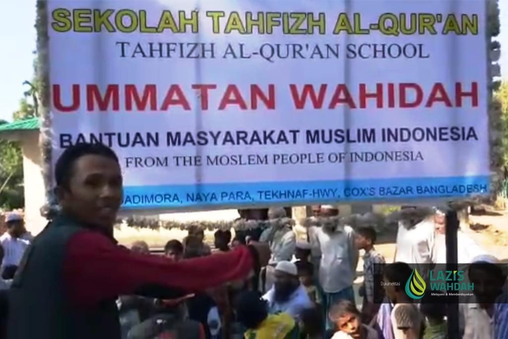 LAZIS Wahdah - Wahdah Islamiyah Bangun Sekolah Rohingya Di Bangladesh