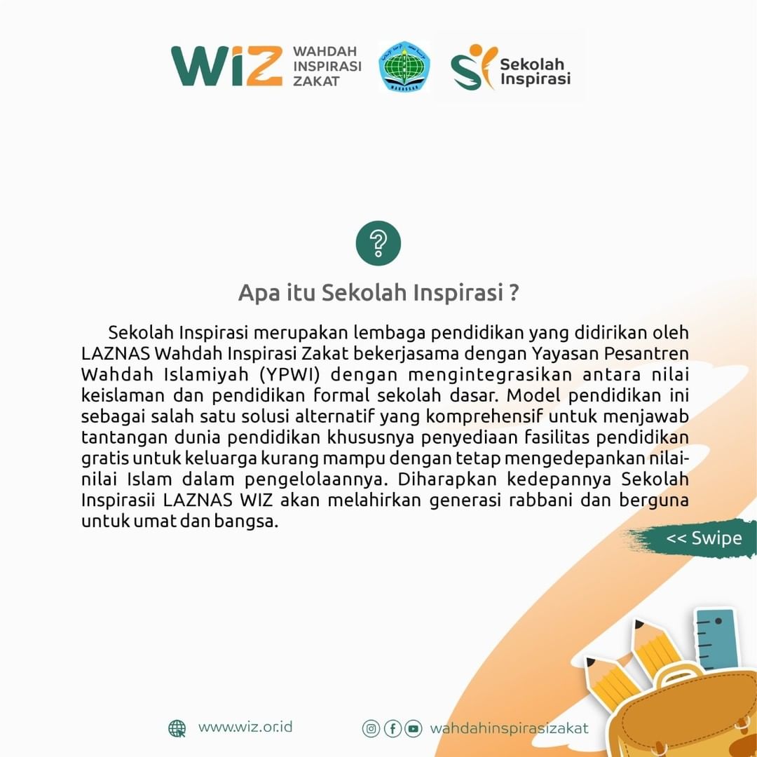 Penerimaan Peserta Didik Baru Sekolah Inspirasi – WAHDAH INSPIRASI ZAKAT