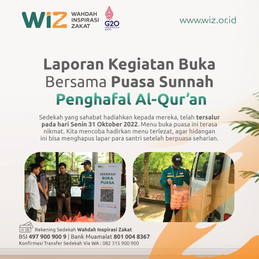 Laporan Kegiatan Buka Puasa Sunnah Bersama Penghafal Al Quran Wahdah Inspirasi Zakat 2192