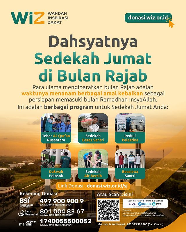 Dahsyatnya Sedekah Jumat Di Bulan Rajab
