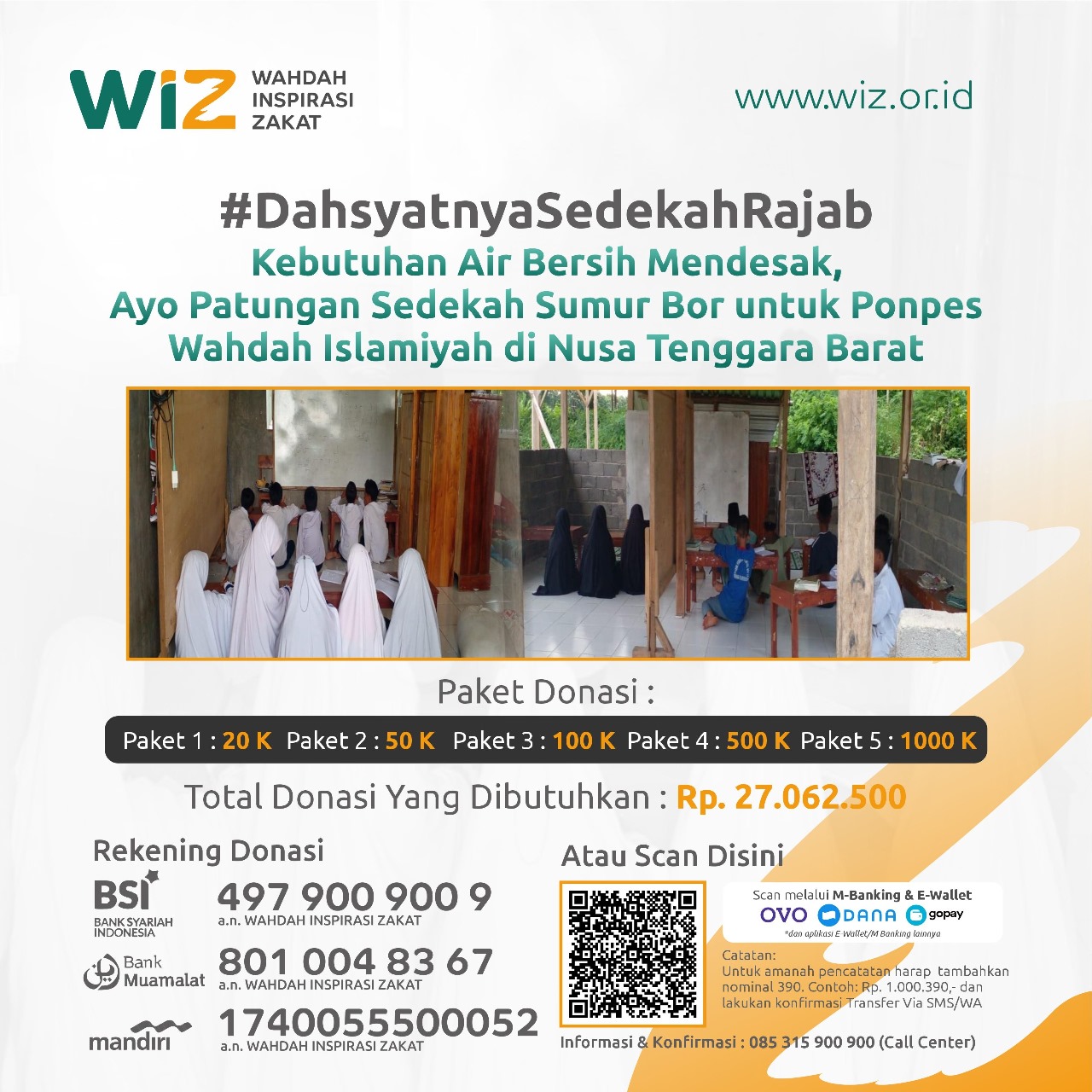 Kebutuhan Air Bersih Mendesak, Ayo Patungan Bangun Sumur Bor Di Ponpes Wahdah Islamiyah Nusa Tenggara Barat