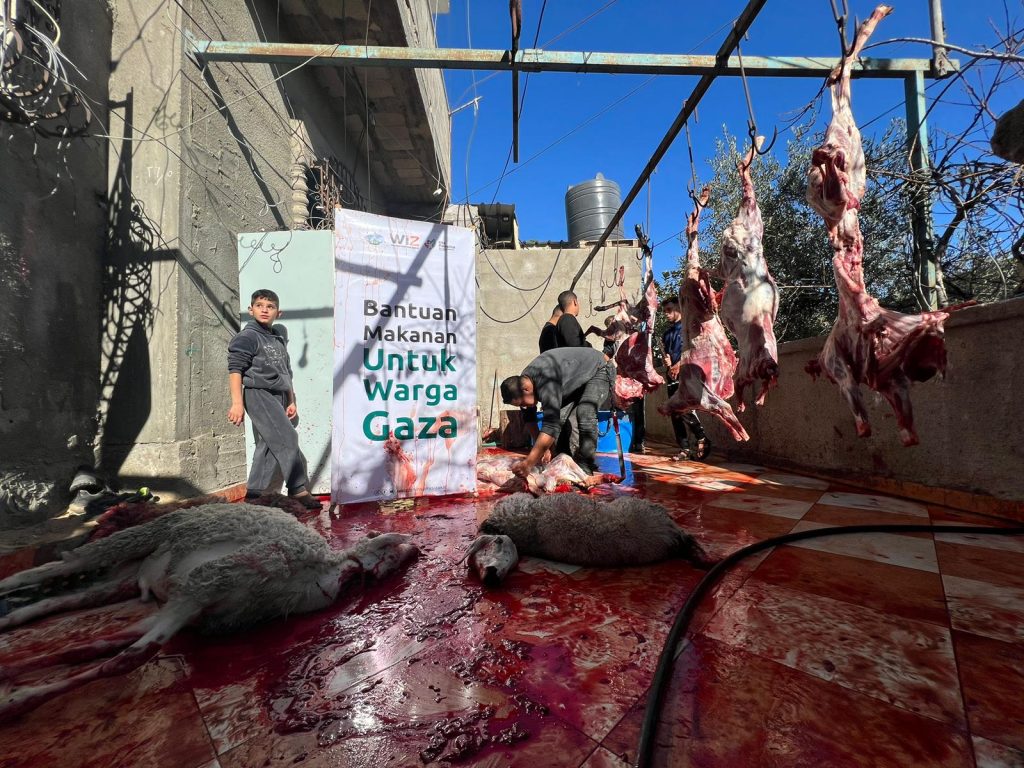 Gambar Penyaluran Makanan untuk Warga Palestina