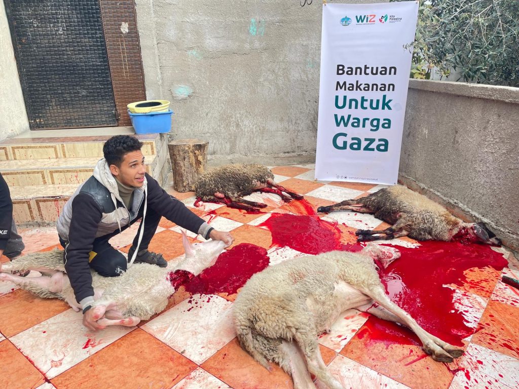 Gambar Penyaluran Makanan untuk Warga Palestina