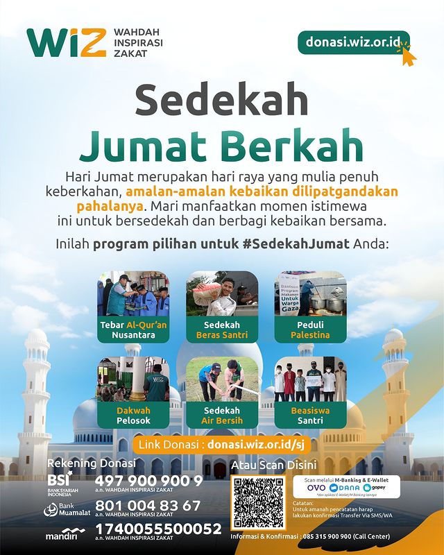 Sedekah Jumat Berkah Wahdah Inspirasi Zakat