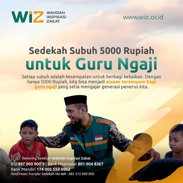 Sedekah Subuh 5.000 Rupiah Untuk Guru Ngaji