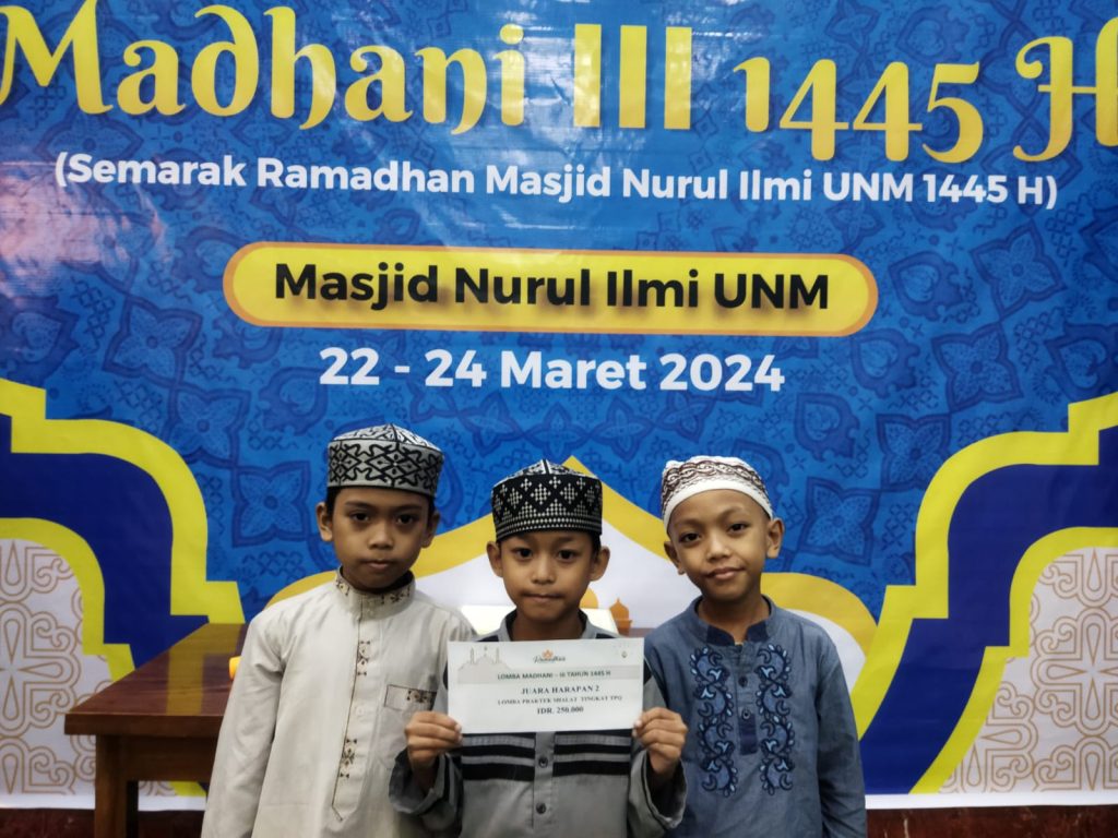 Gambar murid Sekolah Inspirasi dalam event Semarak Ramadhan Masjid Nurul Ilmi UNM