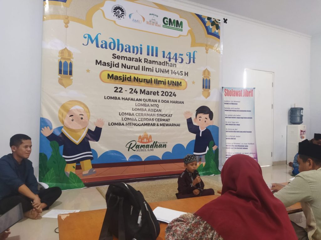 Gambar murid Sekolah Inspirasi dalam event Semarak Ramadhan Masjid Nurul Ilmi UNM