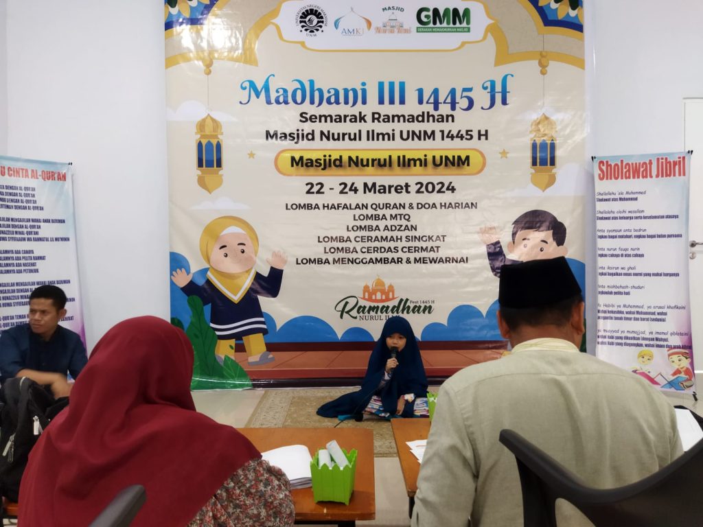Gambar murid Sekolah Inspirasi dalam event Semarak Ramadhan Masjid Nurul Ilmi UNM
