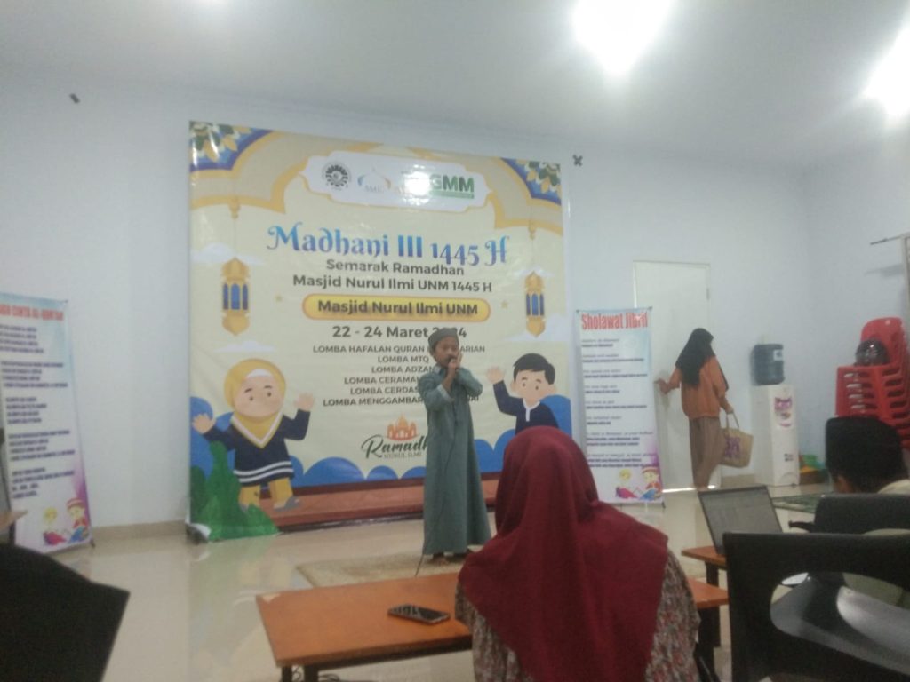 Gambar murid Sekolah Inspirasi dalam event Semarak Ramadhan Masjid Nurul Ilmi UNM
