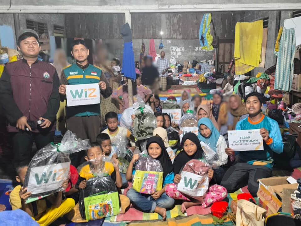 Bantuan Rakyat Indonesia, Relawan WIZ dan WP Fasilitasi Tebar Alat Sekolah untuk Anak Penyintas Banjir Sumut