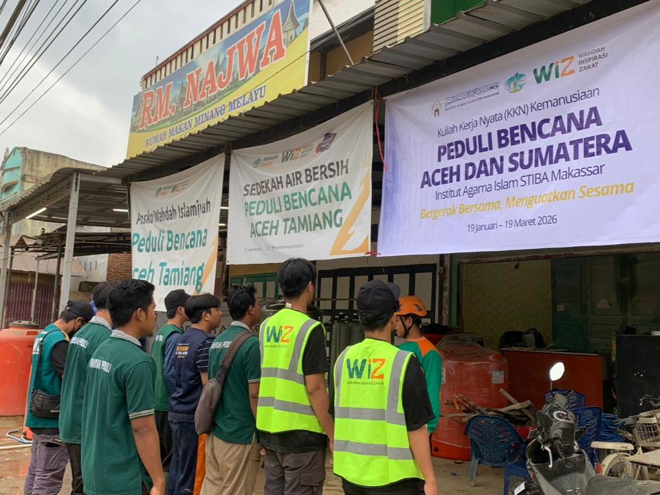 Satukan Niat di Apel Pagi, Relawan WIZ dan Mahasiswa STIBA Siap Layani Korban Bencana Aceh Tamiang