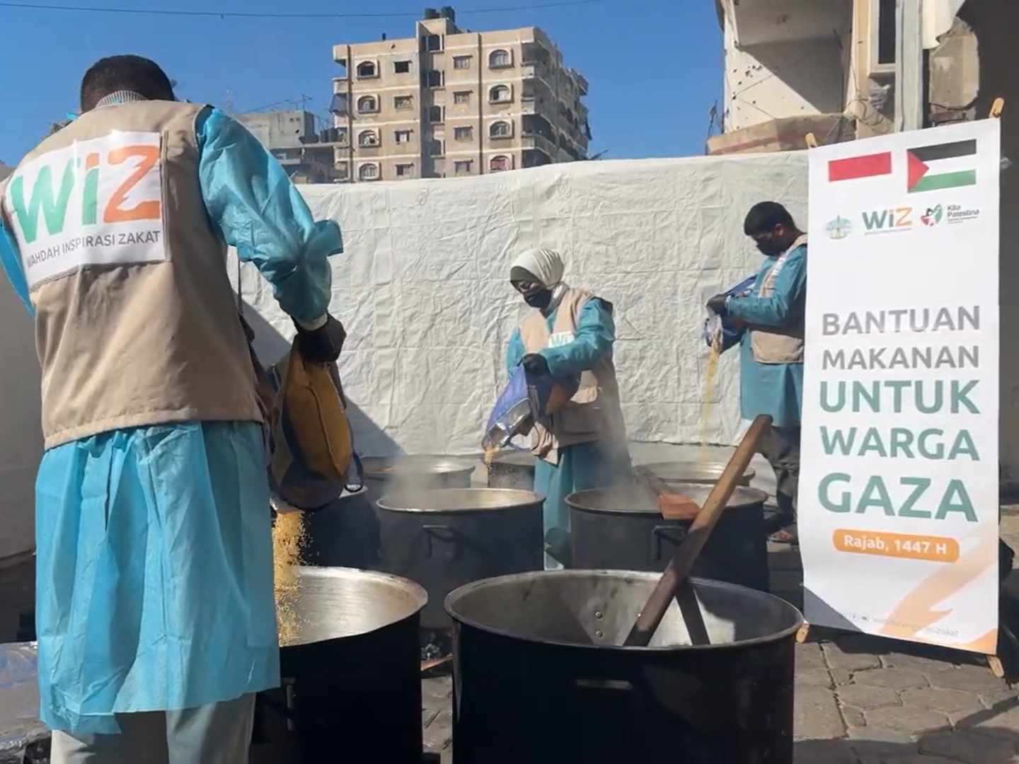 Tembus Gaza Utara, WIZ dan KITA Palestina Salurkan Bantuan Pangan untuk 500 Warga