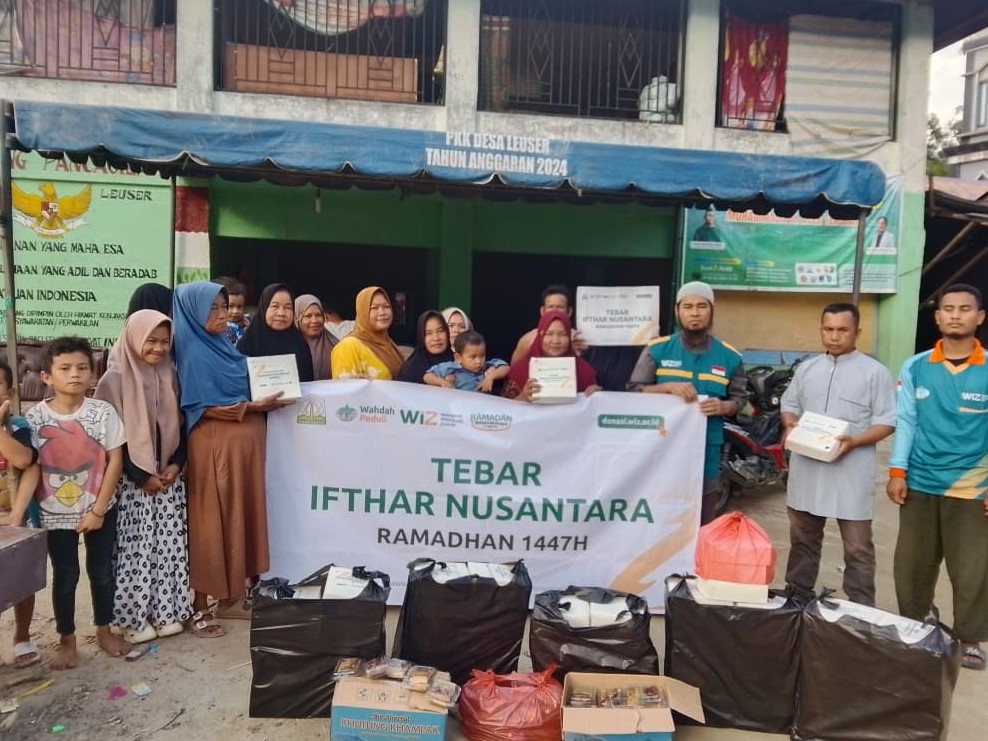 WIZ dan Wahdah Peduli Salurkan 100 Paket Buka Puasa Setiap Hari untuk Pengungsi Banjir di Aceh Tenggara