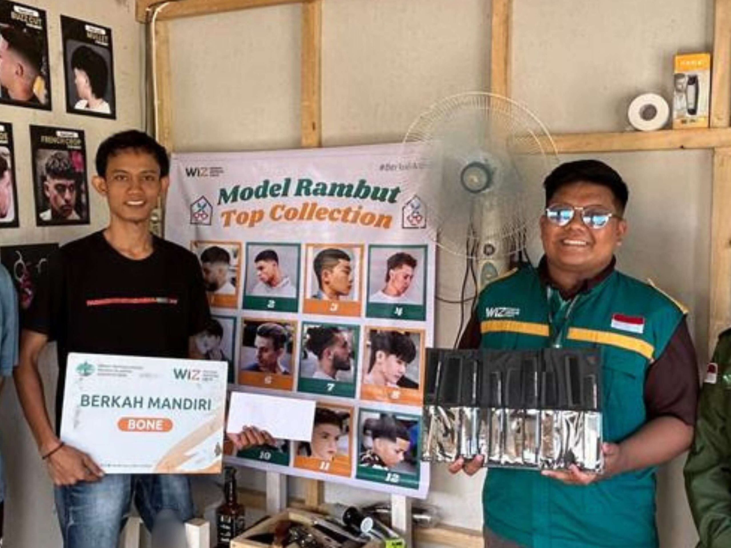 Zakat Tumbuhkan Harapan, WIZ Bone Dampingi Fahri Merintis Usaha Barbershop