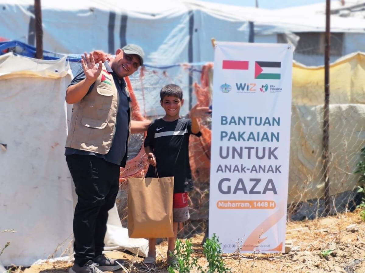 Ringankan Beban Warga Gaza, WIZ Bersama KITA Palestina Pasok Bantuan Sandang