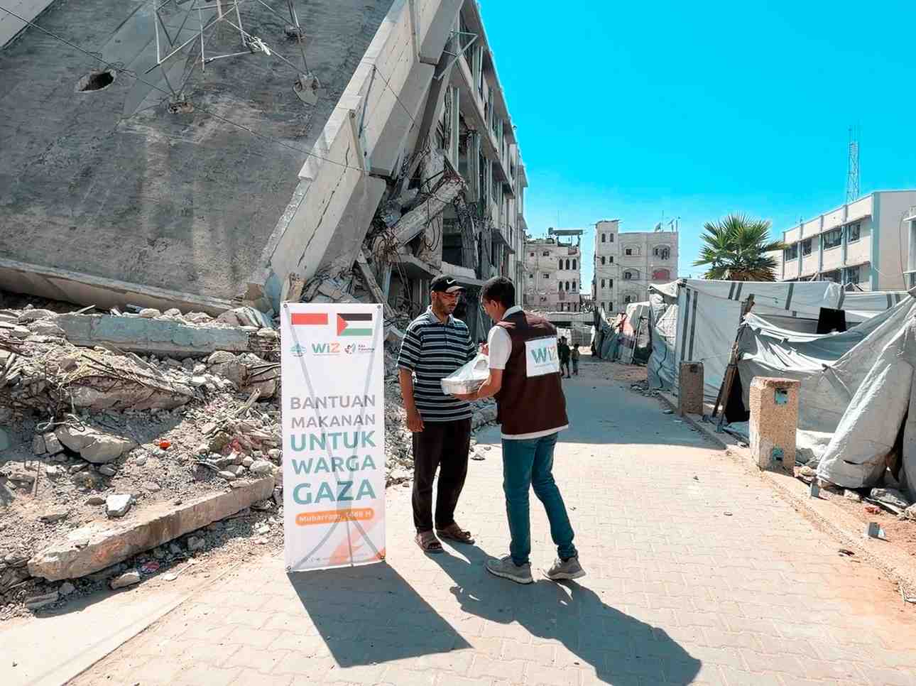 Ringankan Krisis Pangan Gaza Utara, WIZ dan KITA Palestina Bersama Mitra Lokal Salurkan Ratusan Paket Makanan